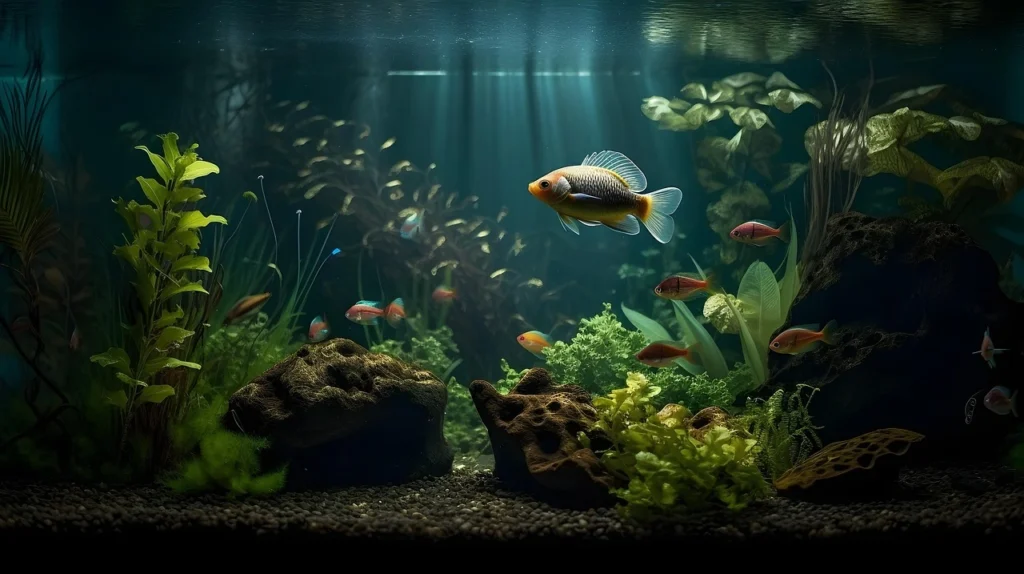 peixes no aquário ilustrando o assunto de como cuidar de peixes como pet
